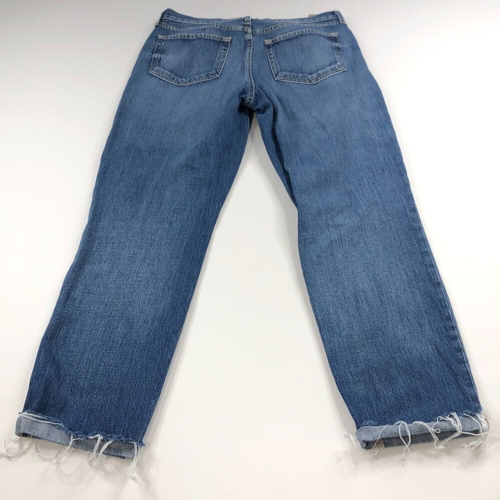 L'Agence Olga 30 (Fits 32W 27L) High Rise Distressed Cuffed Jeans - Picture 2 of 12